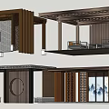 New Chinese style pavilion combination 3d model