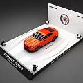 Modern Display Stand Car Booth 3d model