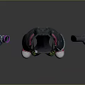 Tactical Character Outfit With Black Green Vest Gray Pants Pink Shoes And Accessories