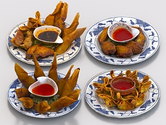 Food Cooked Food Stir-fried Vegetables Steamed Dumplings Chinese Food Sichuan Food Hunan Food Fried Chicken Stew Grilled Chicken Wings 3d model