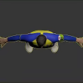 Man In Blue And Yellow Long Sleeve Jersey Shorts With Dafabet Logo Standing Open Arms