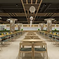 Bright Spacious Modern Restaurant Interior With Warm Wooden Decor And Comfortable Various Dining Areas