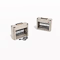 White Portable Electric Heaters With Vintage Grille Design And Handles