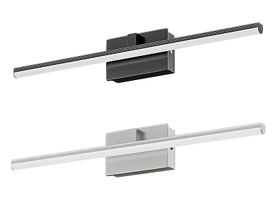 Modern Minimalist Wall Sconce With Black And Silver Long Strip Metal Design 3d model