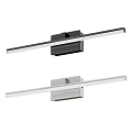 Modern Minimalist Wall Sconce With Black And Silver Long Strip Metal Design