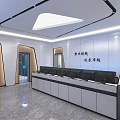Modern Monitoring Room Featuring Multiple Monitors Control Desk And Large Display Screen
