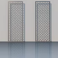 Elegant Swing Doors With Intricate Decorative Patterns For Home Interior Design 3d model