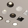 Modern Stylish Recessed Spotlights With Different Shapes Colors For Ceiling Lighting