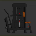 Strength Training Fitness Equipment With Black Metal Frame And Orange Seat Cushion