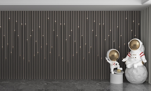 Modern background wall 3d model