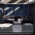 Modern Bar Interior Design With Stylish Seating Glass Railings And Natural Light