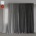 Elegant Modern Gray Velvet Curtain For Living Room Window Light Filtering Decorative Design