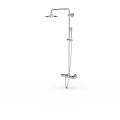 Modern Chrome Shower System With Adjustable Handheld Head And Sleek Design 3d model