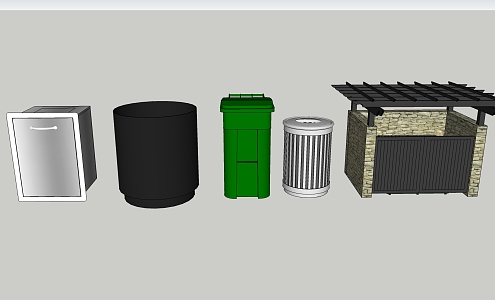 Modern trash can trash can trash can lighter trash can camera 3d model