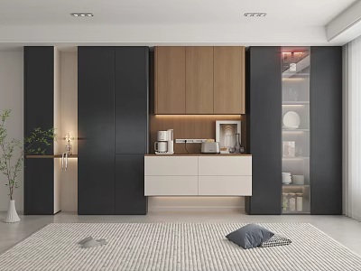 Italian Suspension Wine Cabinet Sideboard Modern Wine Cabinet Decorative Cabinet 3d model