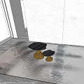 Modern Elegant Coffee Table Design With Gold Metal Base And Black Tabletop