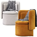 Teal Velvet Armchair With Gray Blanket And Same Style In Various Colors