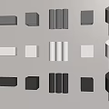 Modern Wall Lamps with Various Shapes and Black White Designs Illuminated on Wall
