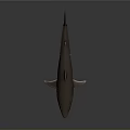 Detailed Shark 3D Model with Realistic Features and Smooth Texture on Dark Background 3d model