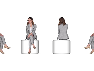 Fashion Women Business Office Characters Temperament Beauty Sitting Posture Women 3d model