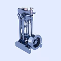 Advanced Industrial Mechanical Device With Metal Frame And Rotary Wheel Parts