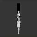 Stainless Steel Beverage Dispenser Taps With Black And Wooden Handles For Home Bar