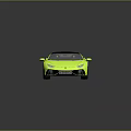 Bright Yellow Sports Car with Black Roof Sleek Design and Black Wheels