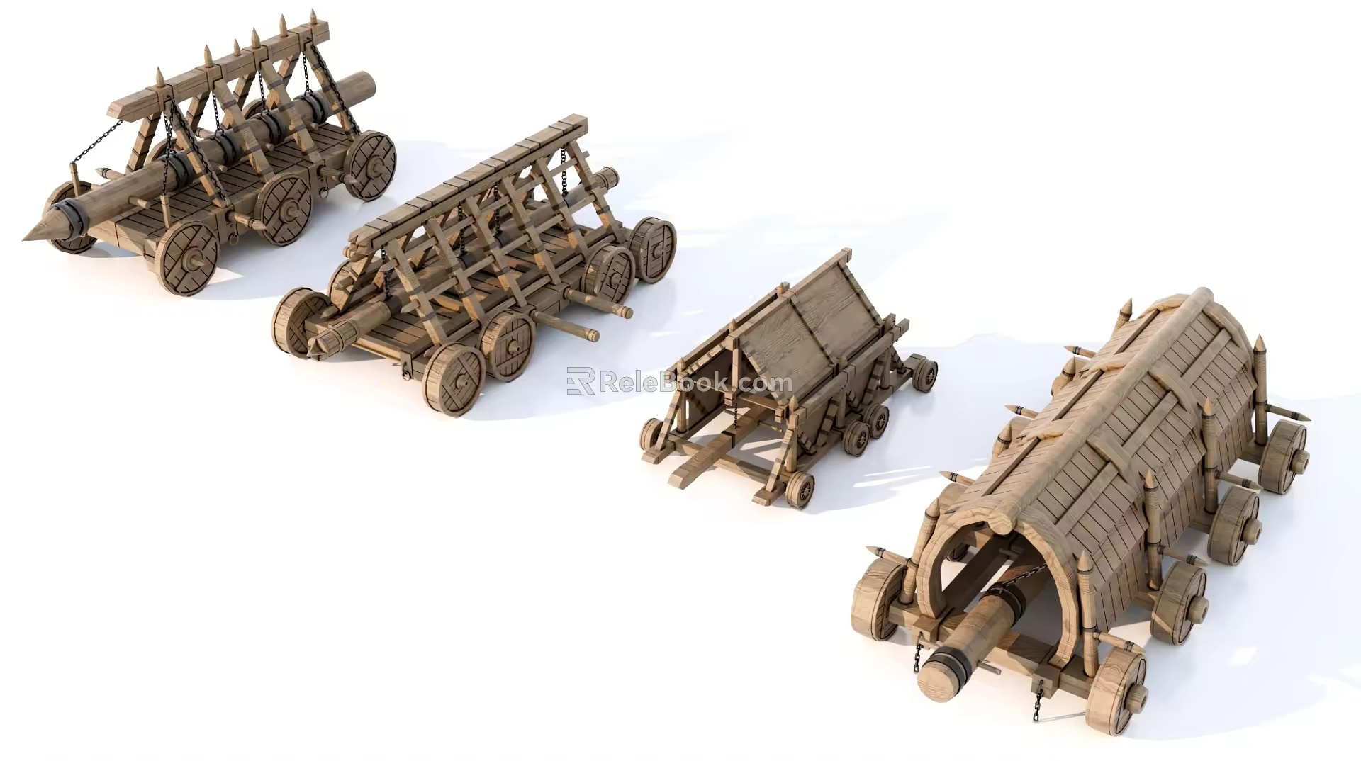 medieval siege weapons siege vehicle 3d model