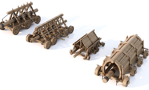 medieval siege weapons siege vehicle 3d model