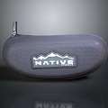 Grey Native Eyeglass Case With Mountain Design Durable Portable Protective Accessory