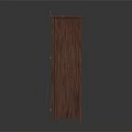 Classic Dark Wood Cabinet With Two Doors Drawer And Gold Accents Handles