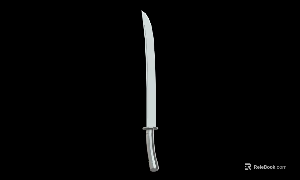 Tactical Military Weapon Knife With Sharp Blade And Metal Handle 3d model 