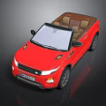 Stylish Red Convertible SUV With Brown Seats And Modern Front Design