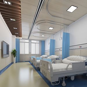 Modern Ward Hospital Ward 3d model