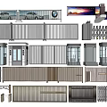 Functional Public Facility Components Including Gates Railings Portals Elevator Doors And Fences