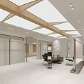 Modern Minimalist Clothing Store Interior With Bright Skylight And Spacious Elegant Clothing Display Space