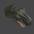 Detailed Tyrannosaurus Rex Head Model With Open Mouth Sharp Teeth And Textured Skin