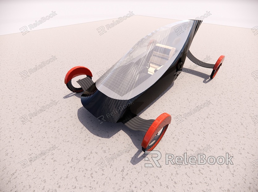 Concept carbon fiber car model