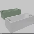 Modern Freestanding Bathtubs Green And White Sleek Design For Bathroom Interior