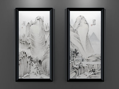 New Chinese Landscape Painting Decorative Painting model