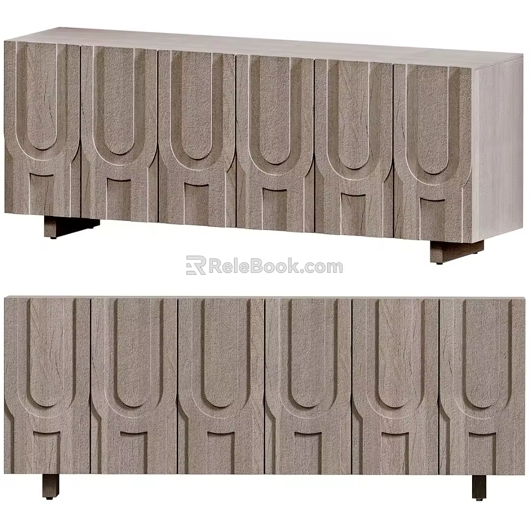 Camila Ash Media Console 3d model