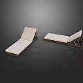 Modern Lounge Chair With Wooden Frame Light Upholstered Cushion And Side Tray Table