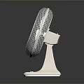 Computer Cooling Fan with White Circular Mesh Design and Stable Desktop Base Structure 3d model
