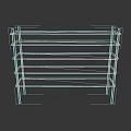 Sturdy Metal Display Shelf With Multi Tier Storage For Home Or Retail Use