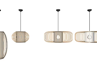 New Chinese Chandelier Combination 3d model