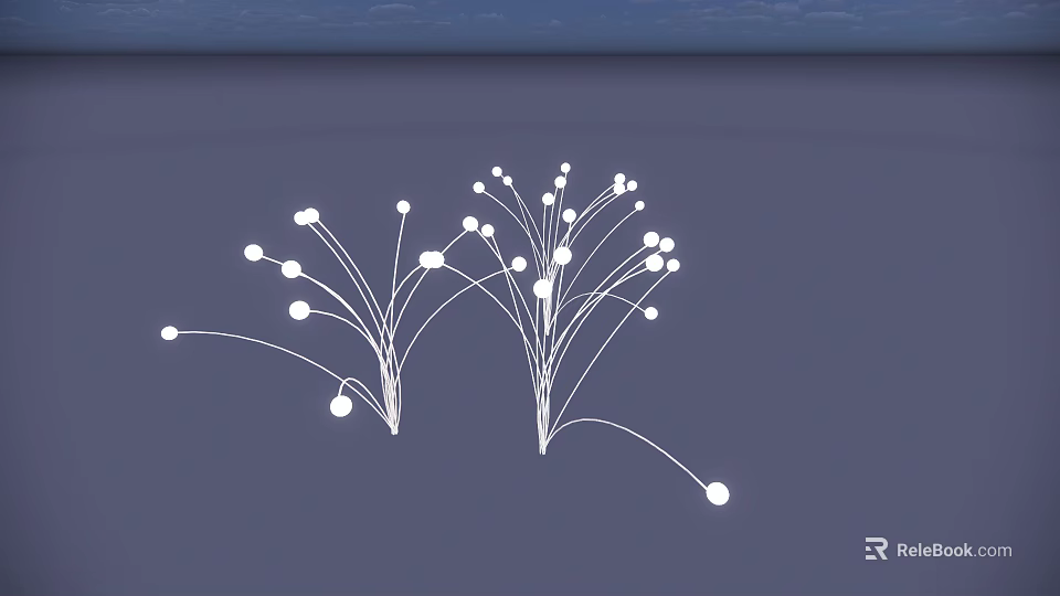 Modern Outdoor Lights With Curved Lines And Multiple Bulb Design 3d model 