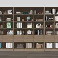 Bookcase Bookshelf Ornaments Book Decorative Cabinet 3d model
