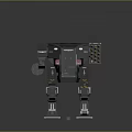 Mech warrior machine battle armor mechanical battle armor machine warrior battle robot game robot 3d model