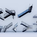 Modern Staircase Designs With Various Metal Railings And Contemporary Architectural Styles
