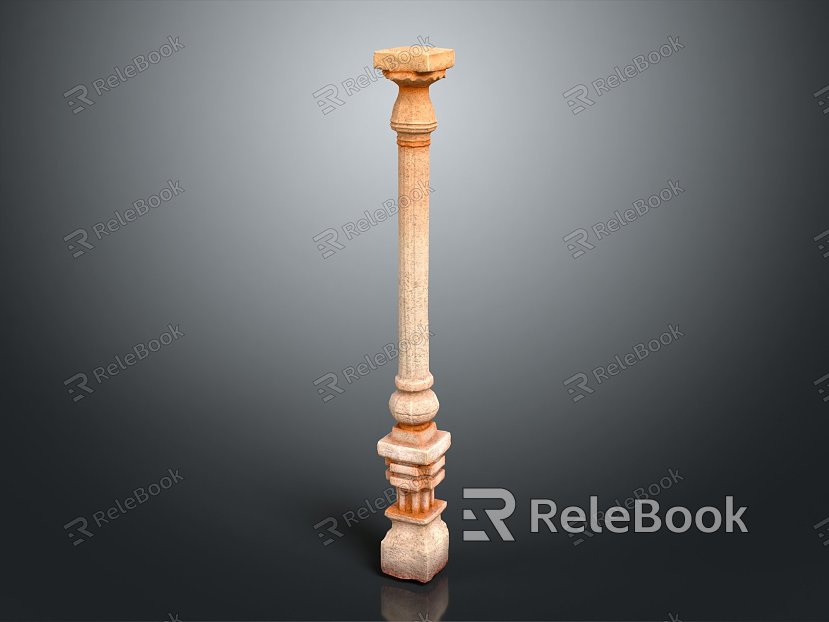 European Column Stone Column Stone Column Old Stone Column Classical Stone Column Greek Stone Column model